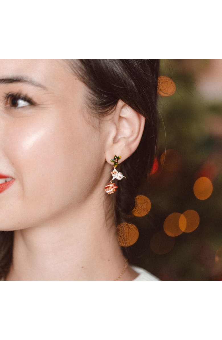 Bill Skinner Studio Christmas Mouse  Pendant & Earring Set, Alternate, color, Gold Plated