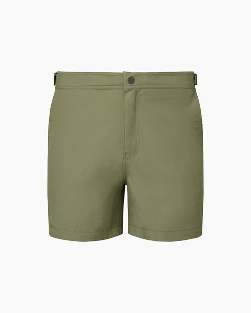 Onia Calder Buckle 5 Swim Trunk In Green