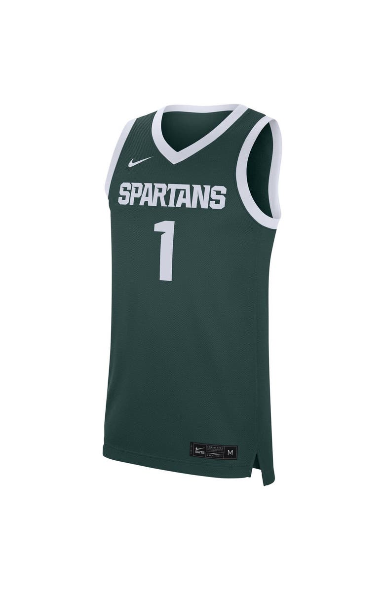 Nike Men's Nike #1 Green Michigan State Spartans Replica Jersey, Alternate, color, Green