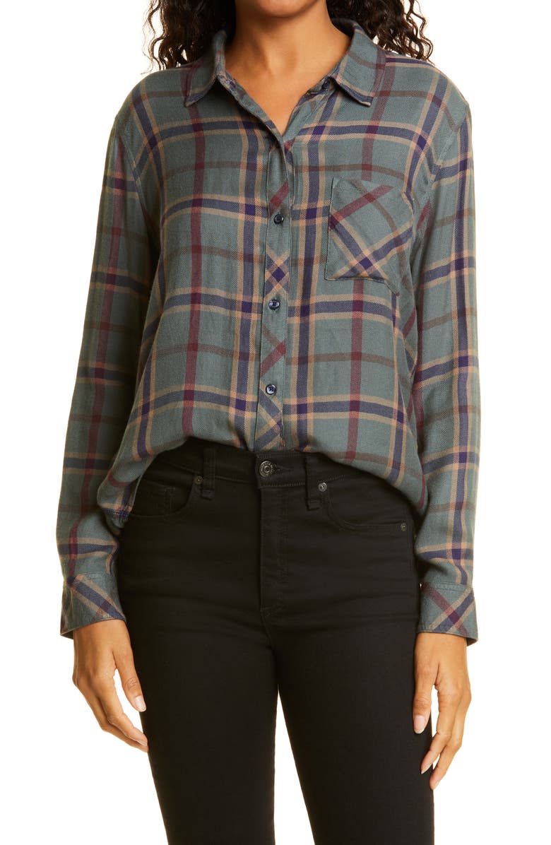 Rails Hunter Plaid Button-Up Shirt, Main, color, 