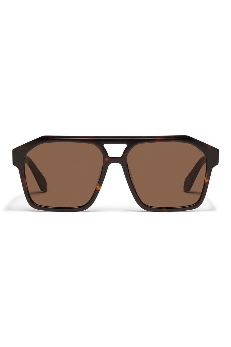 Soundcheck 57mm Gradient Aviator Sunglasses, Main, color, DARK TORT/ BROWN