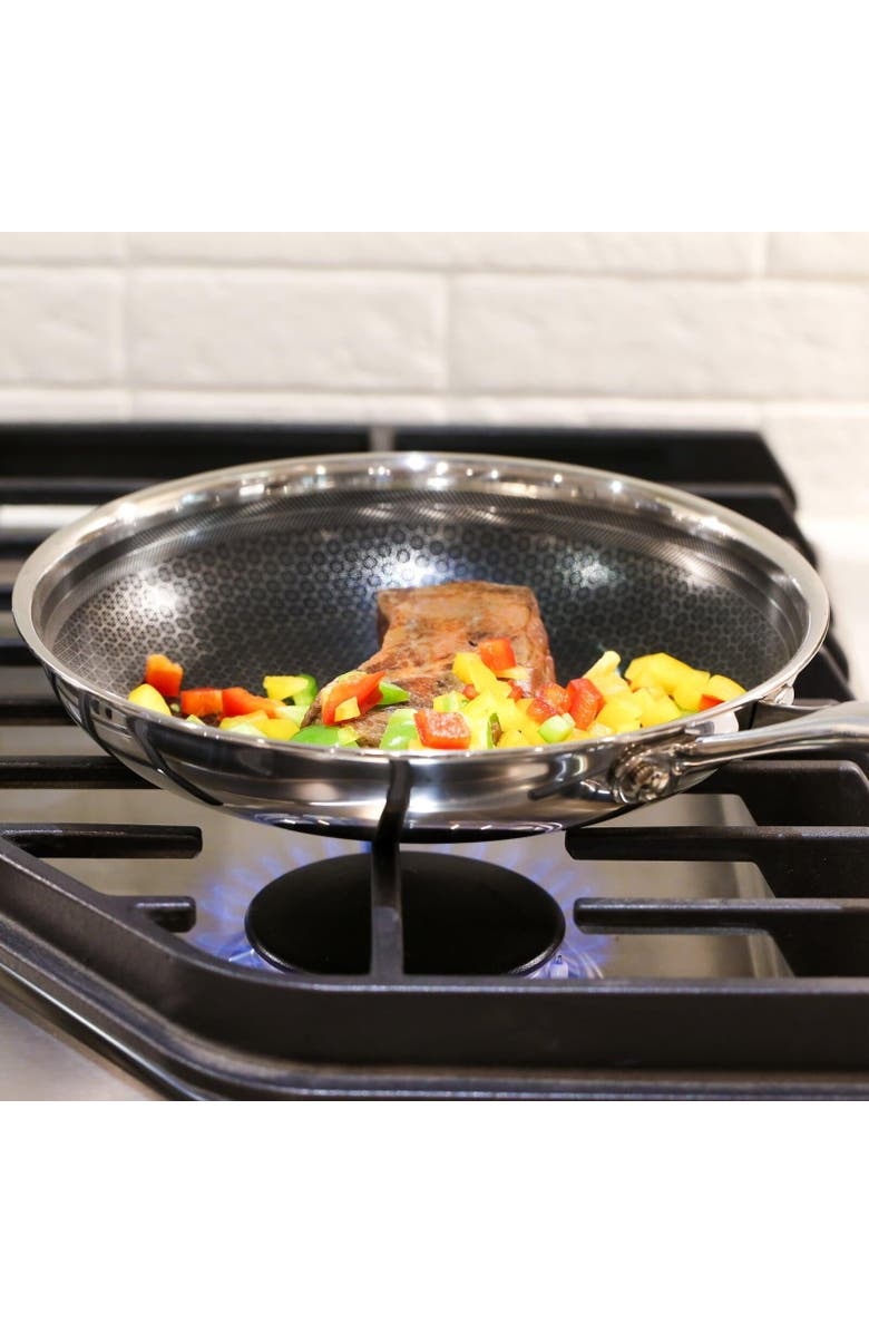 FRIELING Black Cube 12-1/2 Inch Stainless/Nonstick Hybrid Fry Pan, Alternate, color, Silver