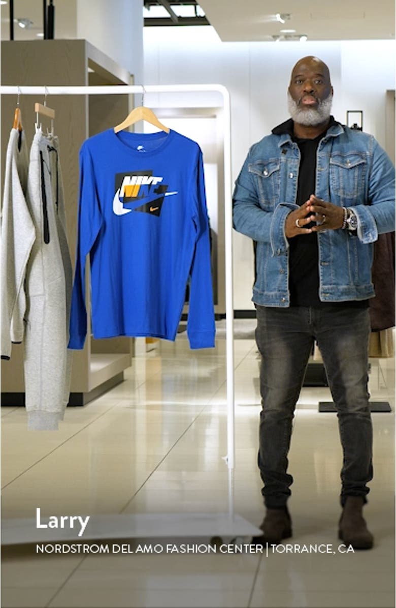 Puff Print Long Sleeve Graphic T-Shirt, sales video thumbnail