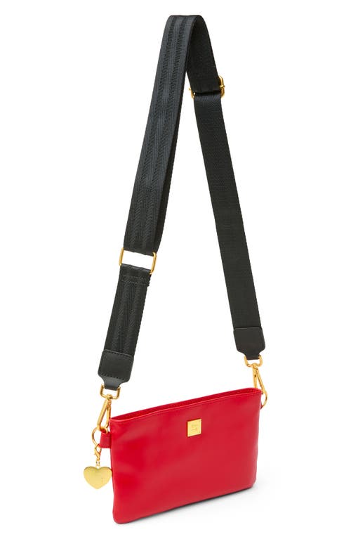 Think Royln Fame Croc Embossed Leather Crossbody Bag