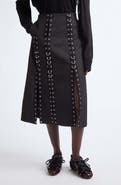 Simone Rocha Grommet Ring Sculpted Ripple Midi Skirt