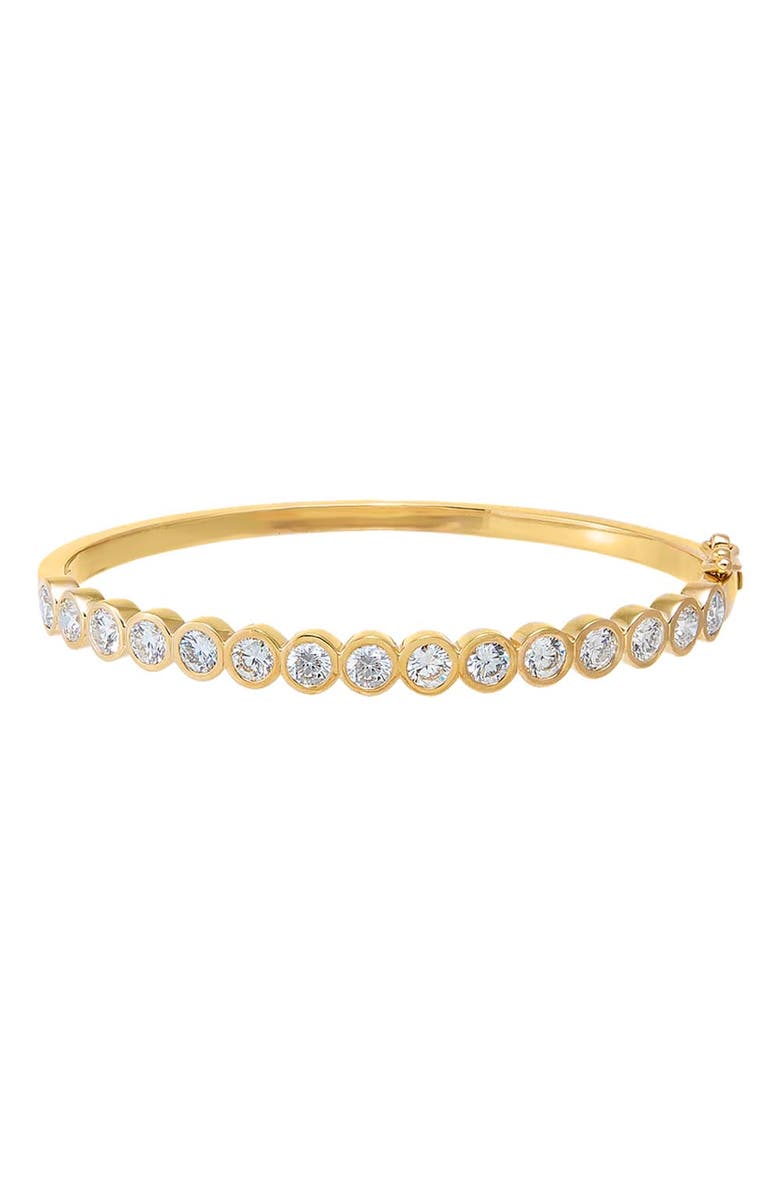 BY ADINA EDEN Lab Grown Diamond Bezel Tennis Bangle Bracelet 14K, Alternate, color, 14K Gold