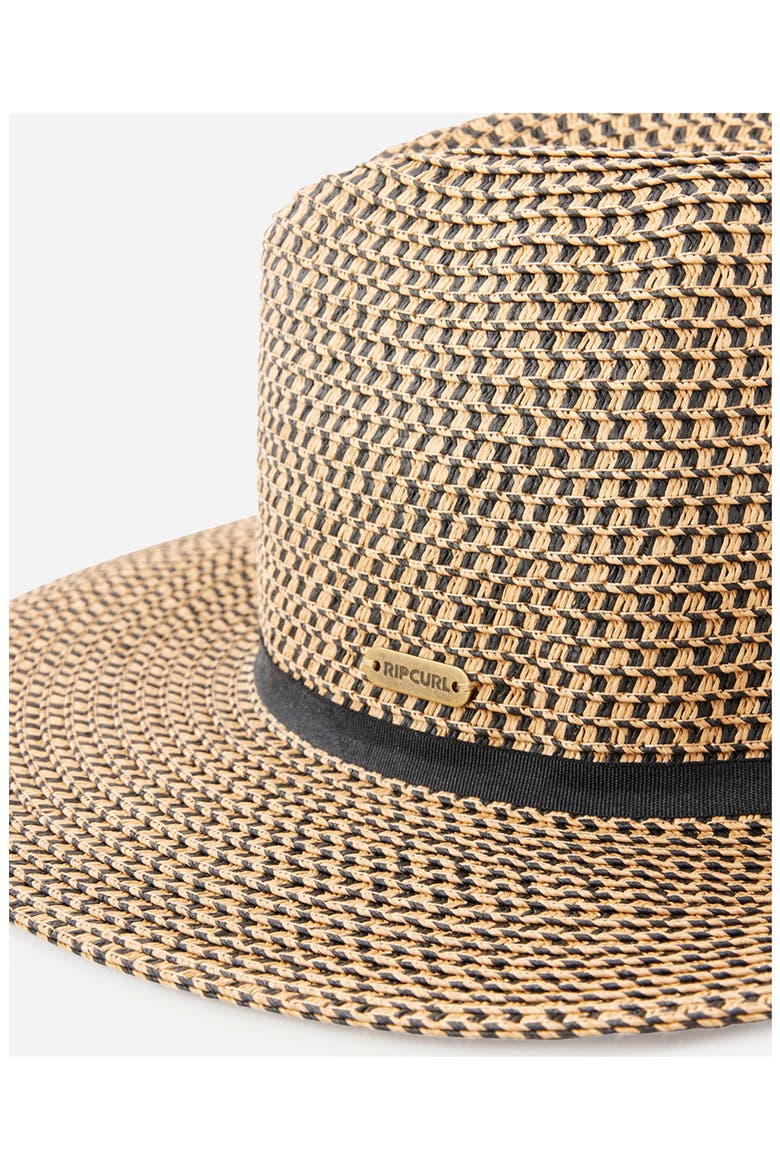 Classic Surf Straw Panama Hat, Alternate, color, BLACK/ TAN
