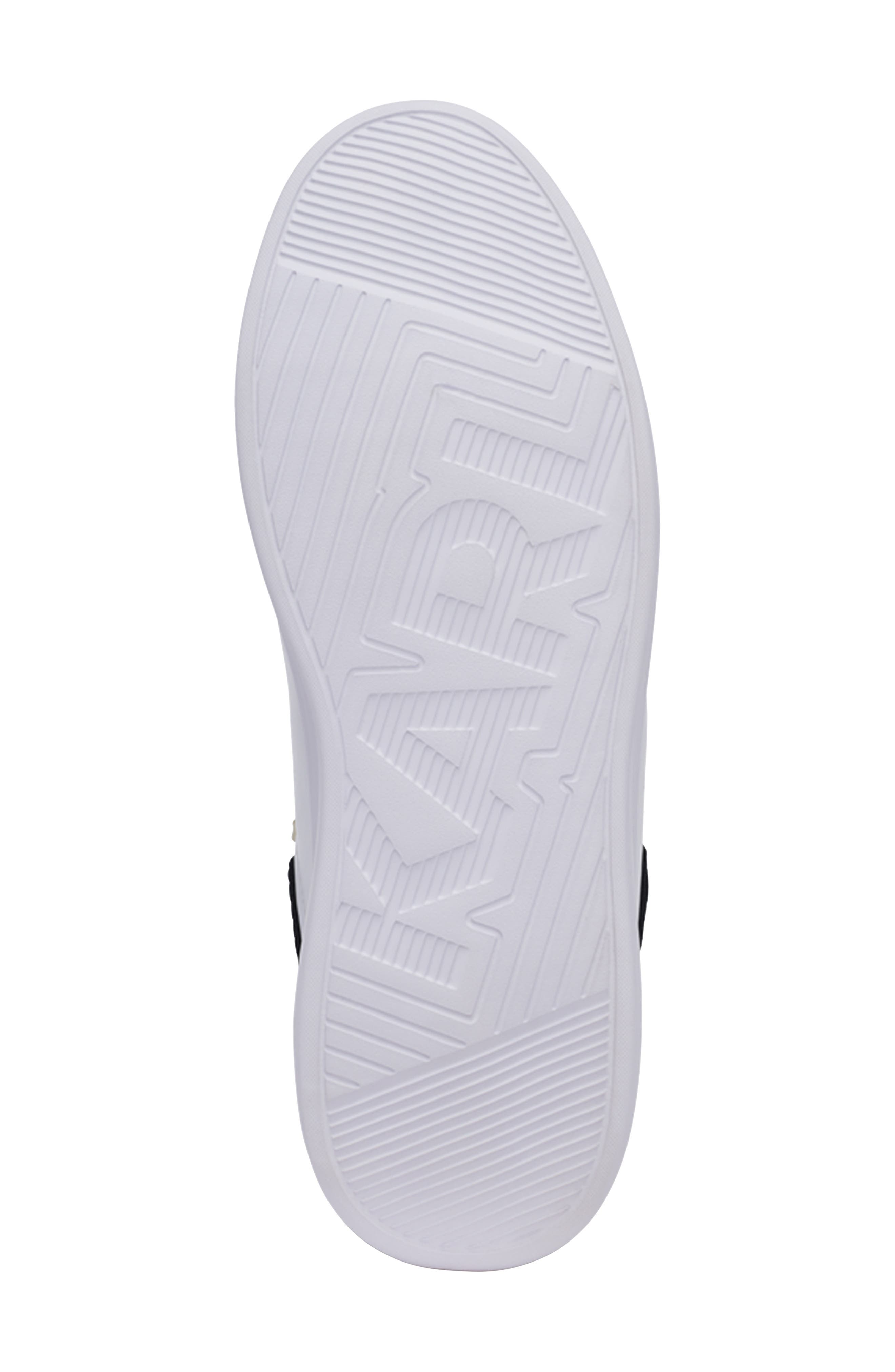 KARL LAGERFELD PARIS Croc Embossed Low Top Sneaker, Alternate, color, White