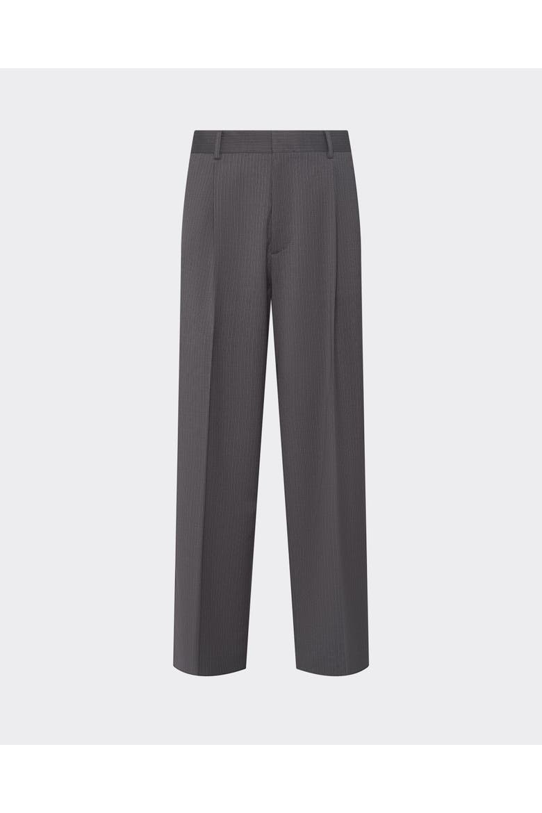 Tailored Pleated Trouser, Main, color, Grey Stripe