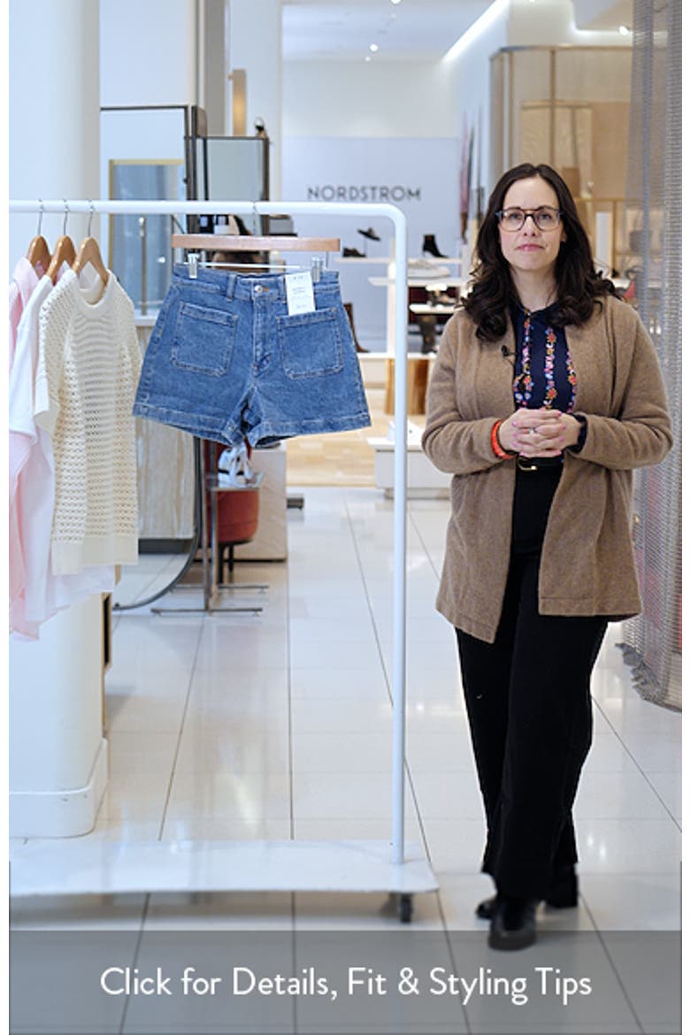 The Emmy Patch Pocket High Waist Denim Shorts video