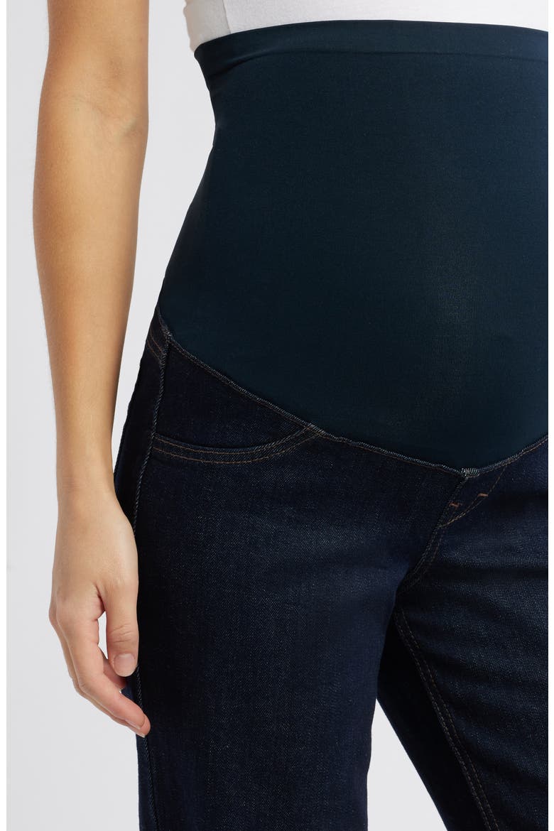 Over the Bump Relaxed Straight Leg Maternity Jeans, Alternate, color, RINSE