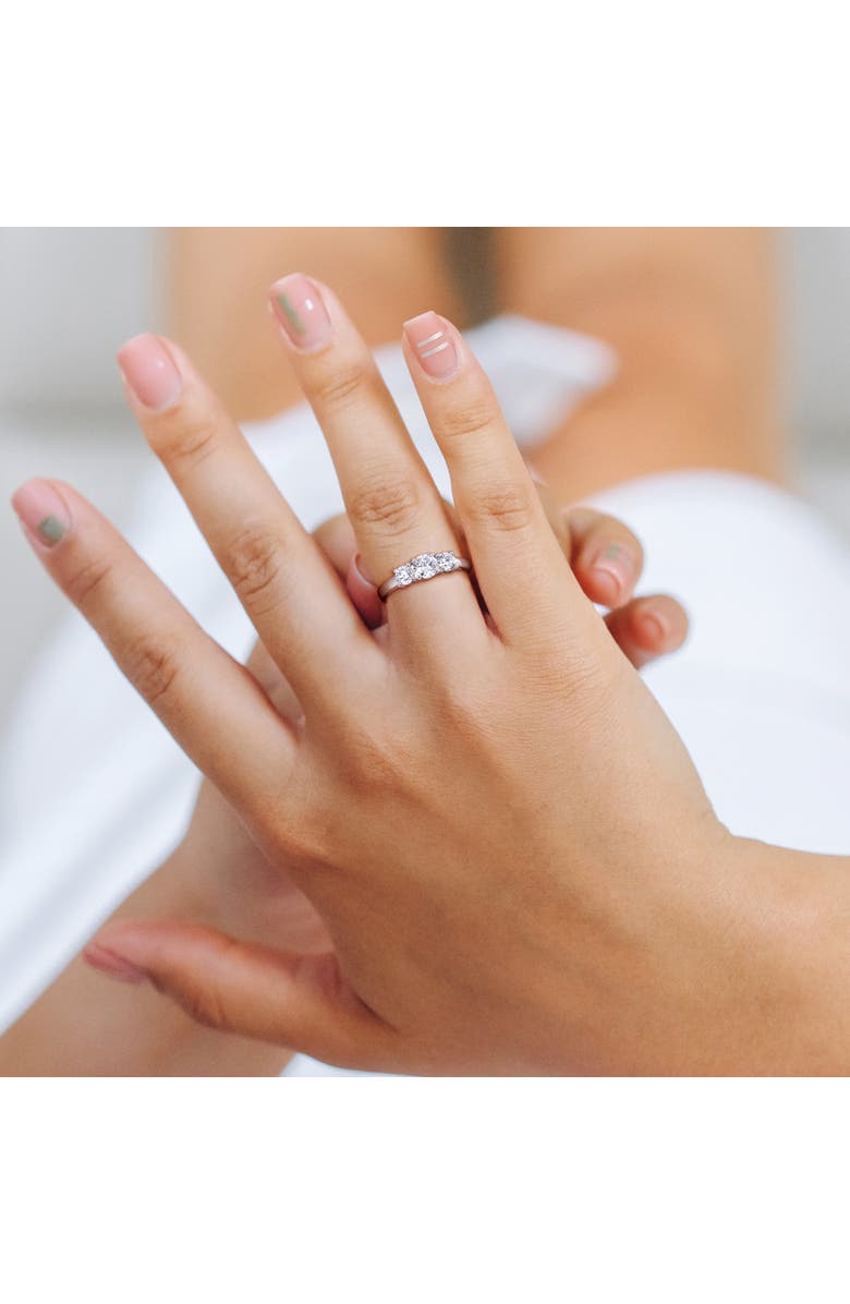 Julianna B. 1 CTW Lab-Grown Diamond 3-Stone Ring 14k, Alternate, color, White Gold