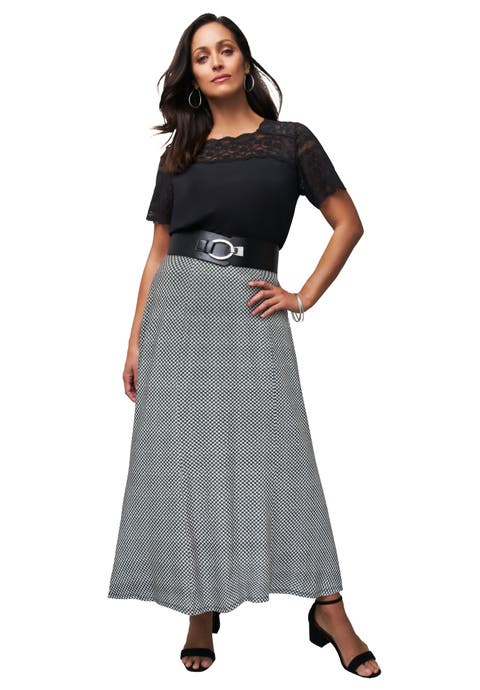 Stretch Knit Maxi Skirt (Plus)