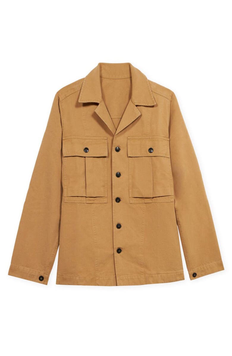 Fortela Solomons Canvas Cotton Overshirt, Main, color, Mou