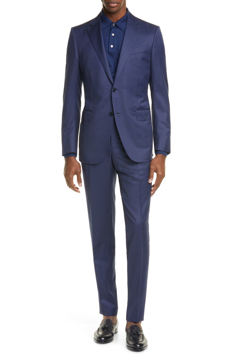 ZEGNA Ermenegildo Zegna Milano Classic Fit Check Wool Suit, Main, color, 