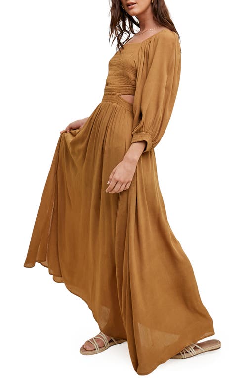 WISHLIST WISHLIST BALLOON SLEEVE CUTOUT MAXI DRESS