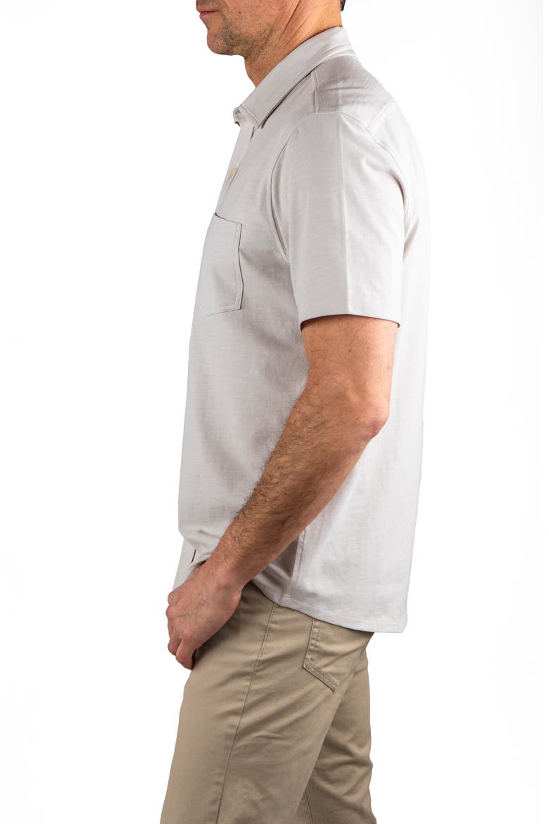 Slub Jersey Button-Up Shirt, Alternate, color, QUIET GRAY