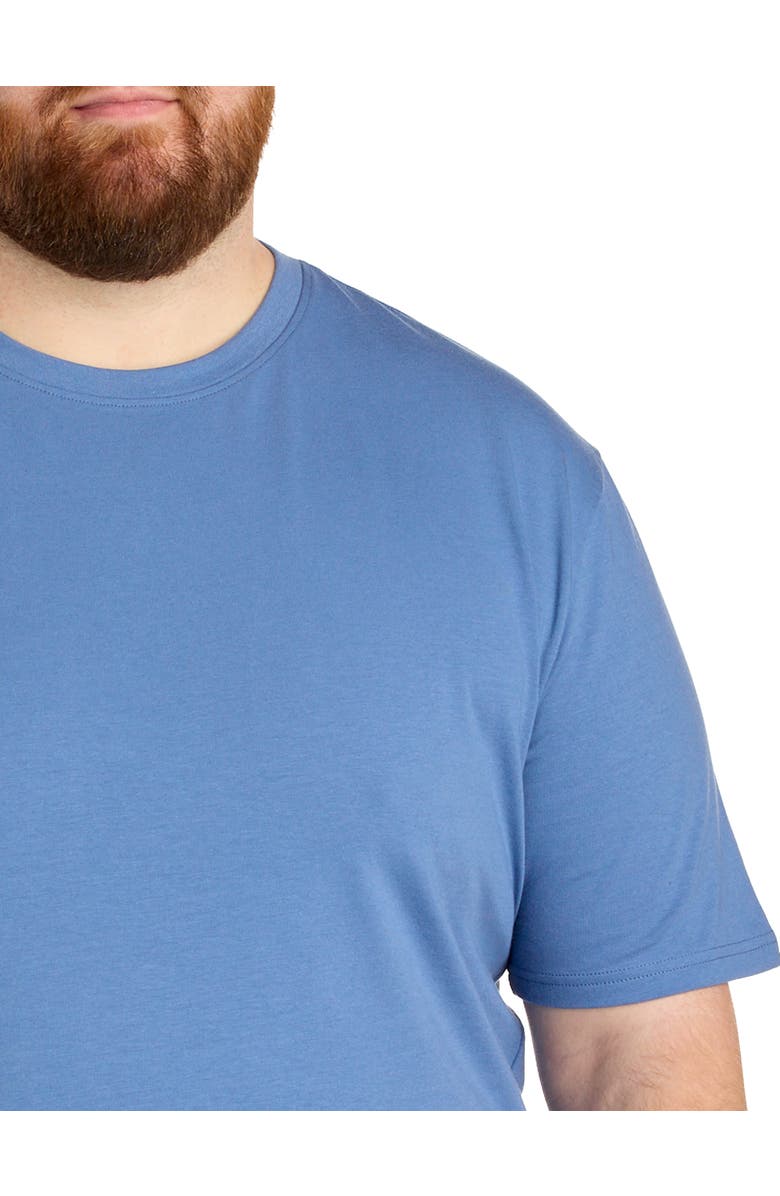 Harbor Bay by DXL Big & Tall 3 pk Active Stretch Crewneck T-Shirts, Alternate, color, Moonlight Blue