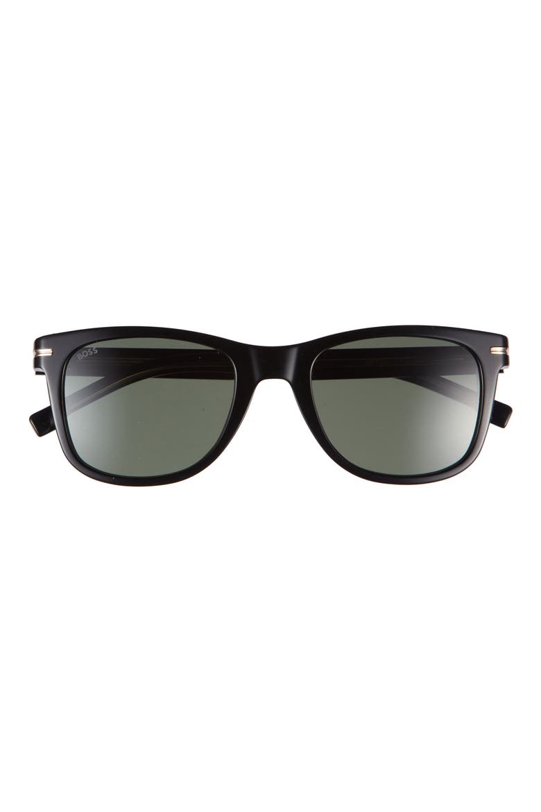 52mm Square Sunglasses, Main, color, BLACK