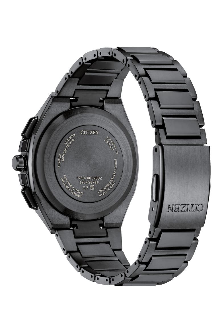 Attesa Satellite Wave GPS Eco-Drive Super Titanium™ Bracelet Watch, 43.2mm, Alternate, color, GRAY
