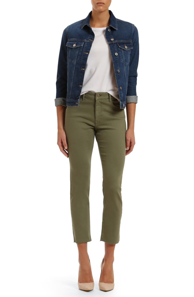 Mavi Jeans Mavi Viola High Waist Raw Hem Ankle Straight Leg Jeans, Alternate, color,