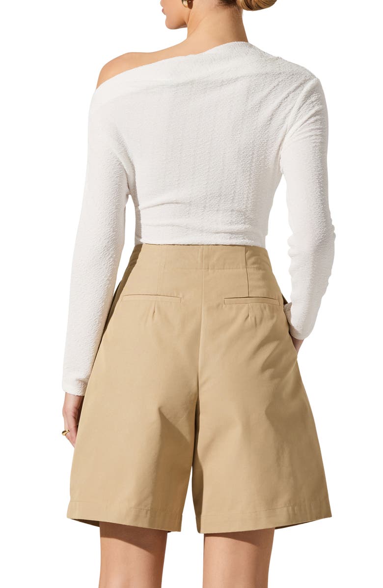 ASTR the Label One Shoulder Textured Top, Alternate, color, White