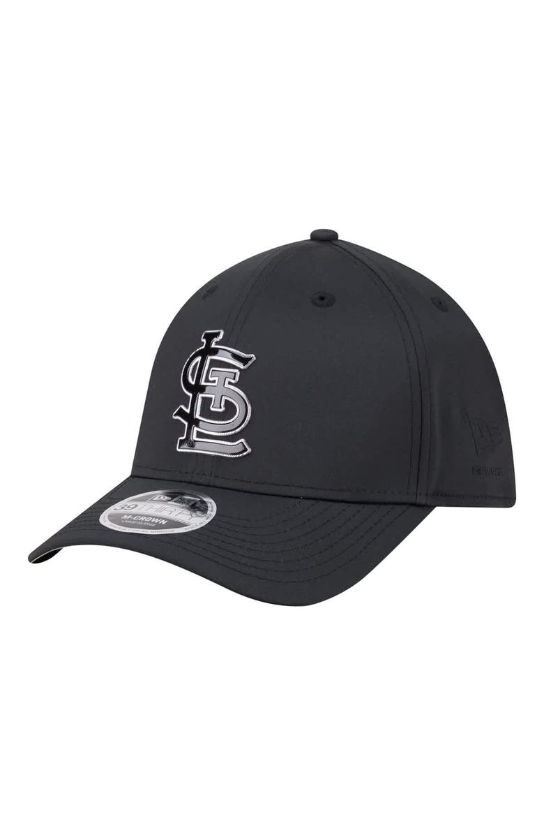 New Era Men's New Era Black St. Louis Cardinals Metallic 39THIRTY M-Crown Flex Hat, Main, color, Black