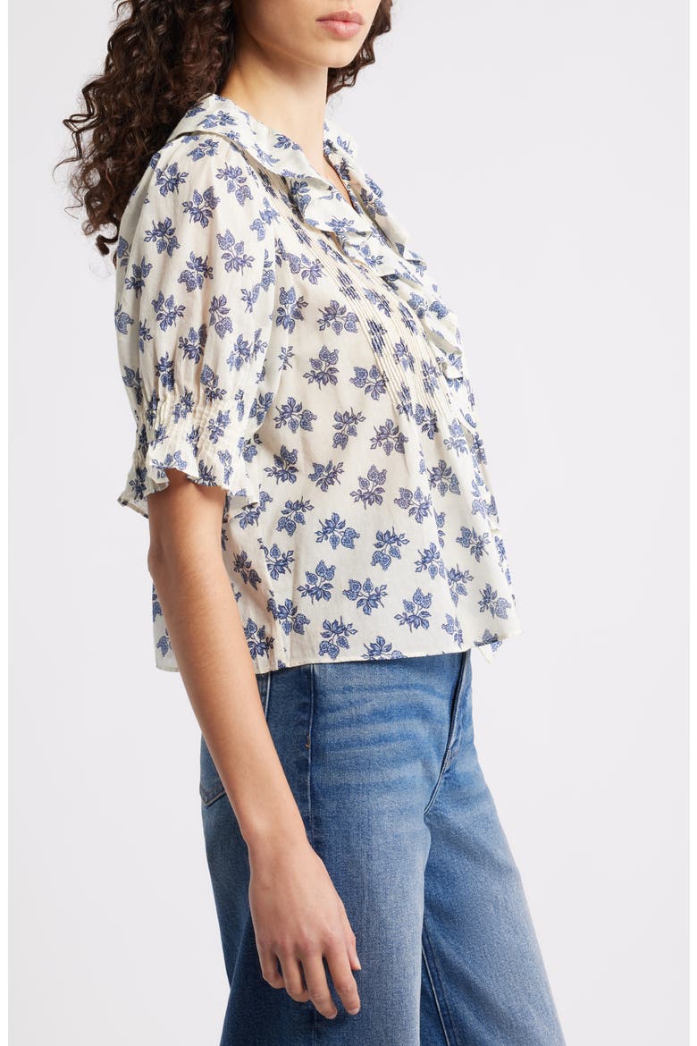 Henri Organic Cotton Voile Top, Alternate, color, BLEU ROSIER FLORAL