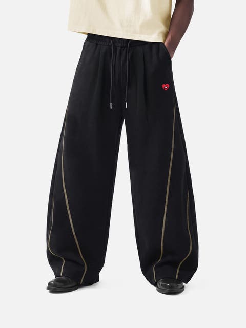 Contrast Stitch Baggy Barrel Sweatpants