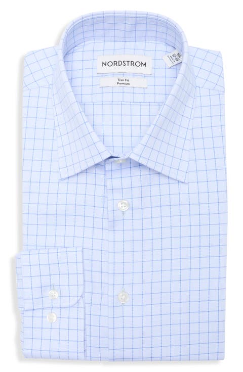 Trim Fit Valerio Grid Dress Shirt (Regular, Big & Tall)