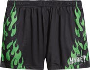 MARKET Toxic Flames Mesh Shorts
