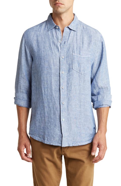 New Party Breezer Linen Long Sleeve Button-Up Shirt