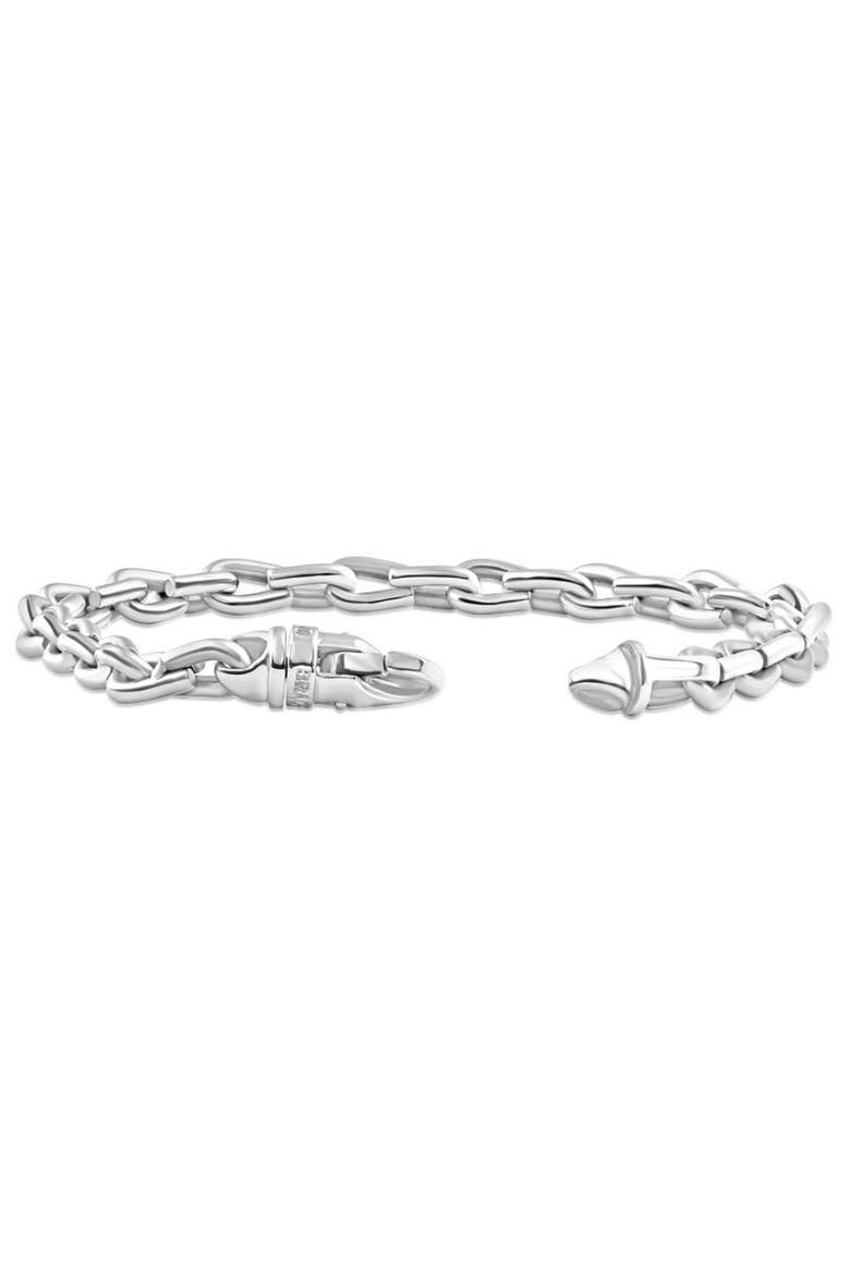 Men's Polished Steel Clasp 6mm Thin Oval Flexible Link  8.5 " Bracelet, Alternate, color, Stainless Steel