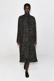 COS Leopard-Print Fluid Scarf-Detail Dress