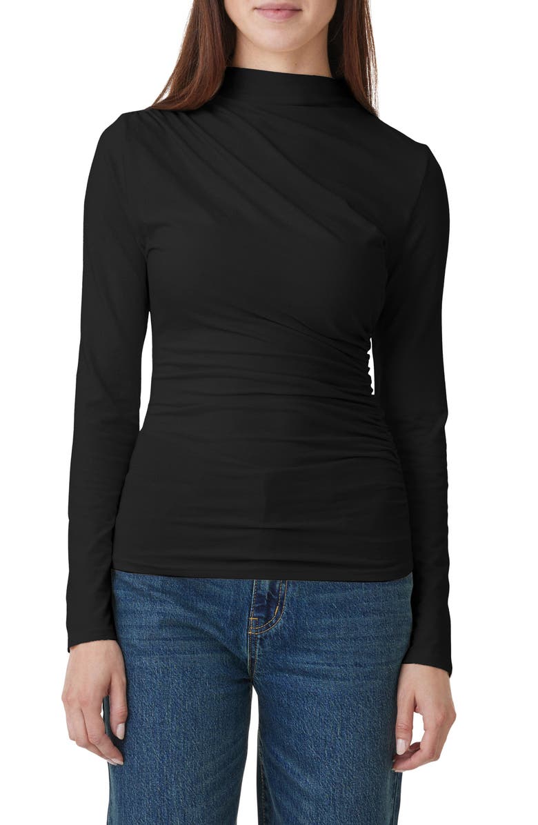 Habitual Funnel Neck Long Sleeve Top, Main, color, Black
