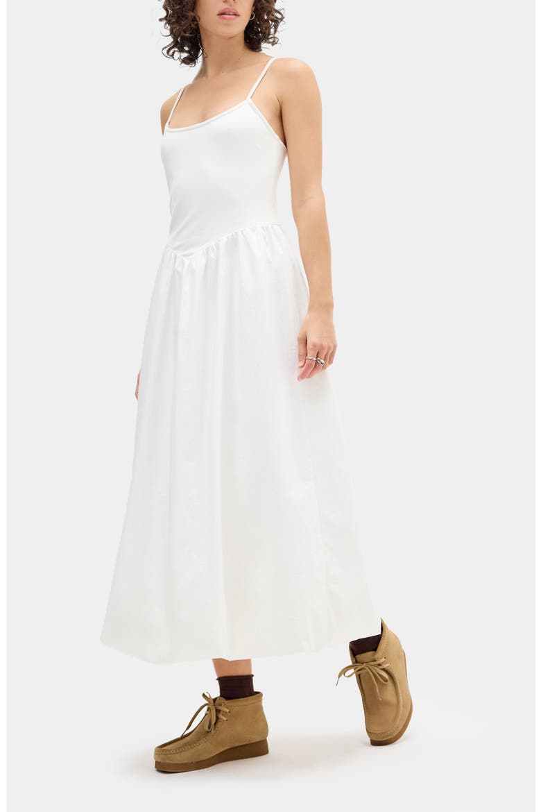 Eden Sleeveless Midi Dress, Alternate, color, WHITE