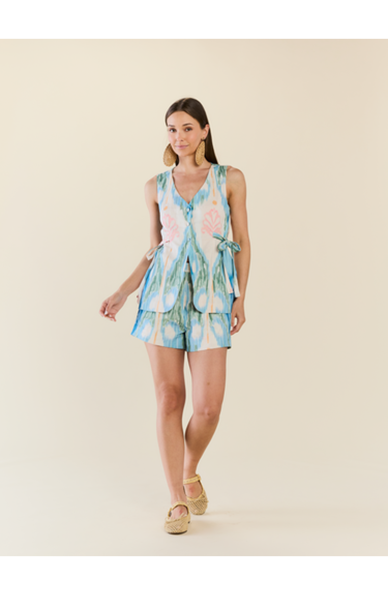 Eddy Alexa Top x Charli Evans, Main, color, Harbor Island Waves Ikat