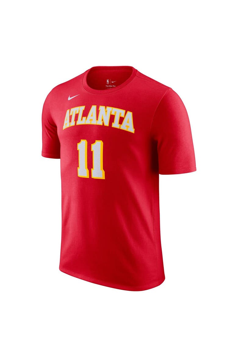Men's Nike Trae Young Red Atlanta Hawks Icon 2022/23 Name & Number T-Shirt, Alternate, color, Red