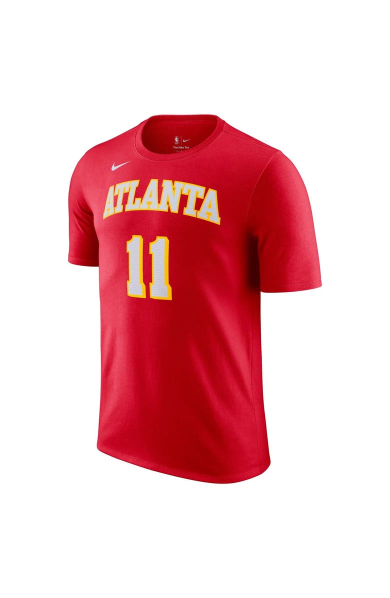 Nike Men's Nike Trae Young Red Atlanta Hawks Icon 2022/23 Name & Number T-Shirt, Alternate, color, Red