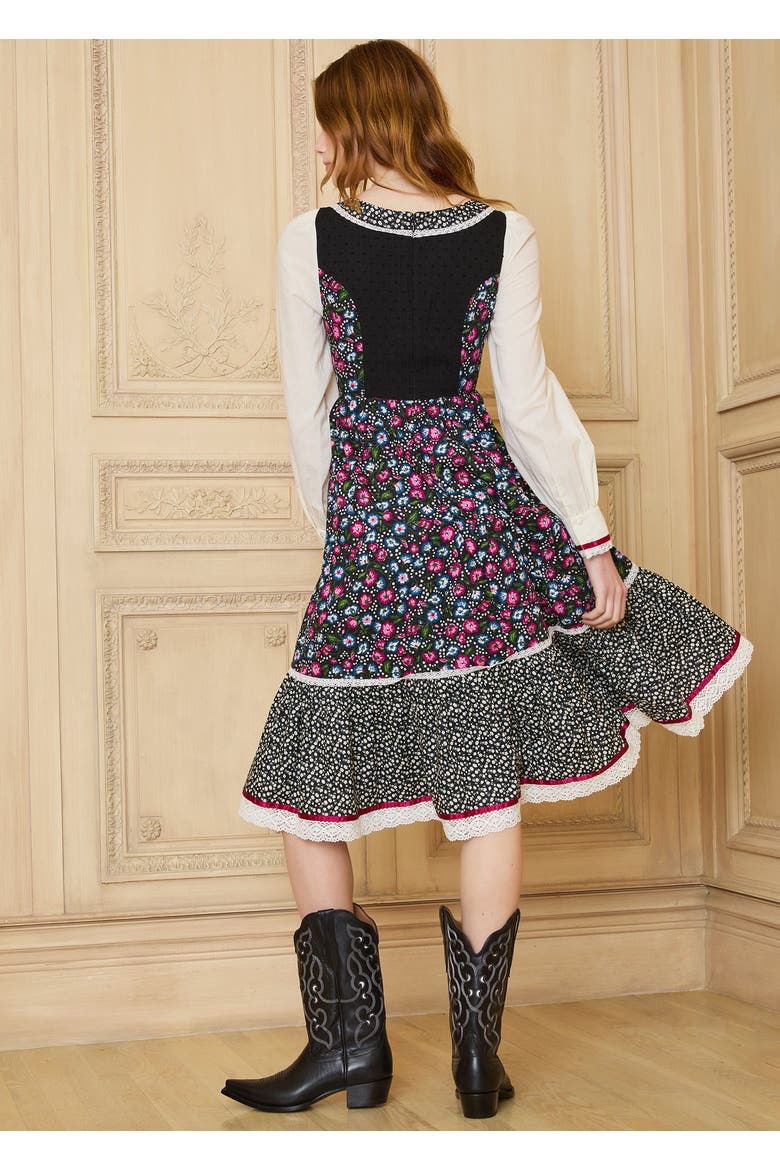 Madilyn Vintage Inspired Cottagecore Midi Dress, ModCloth x Gunne Sax, Alternate, color, Enchanting Bloom
