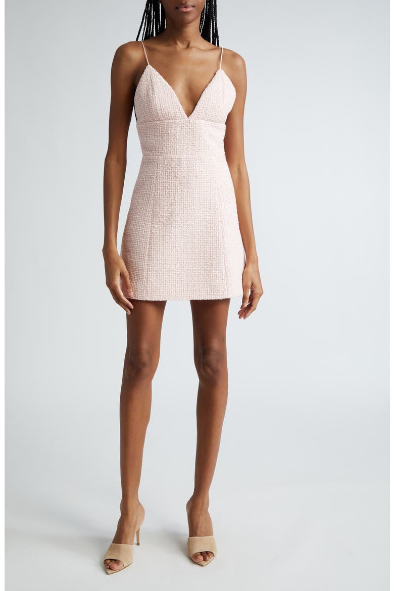Carli Tweed Minidress, Main, color, PINK LACE