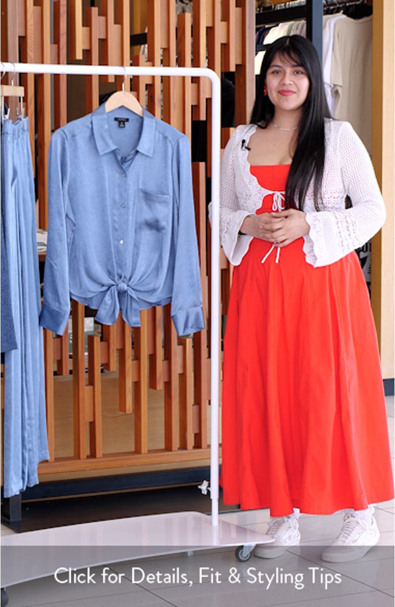 Long Sleeve Tie Front Shirt, sales video thumbnail