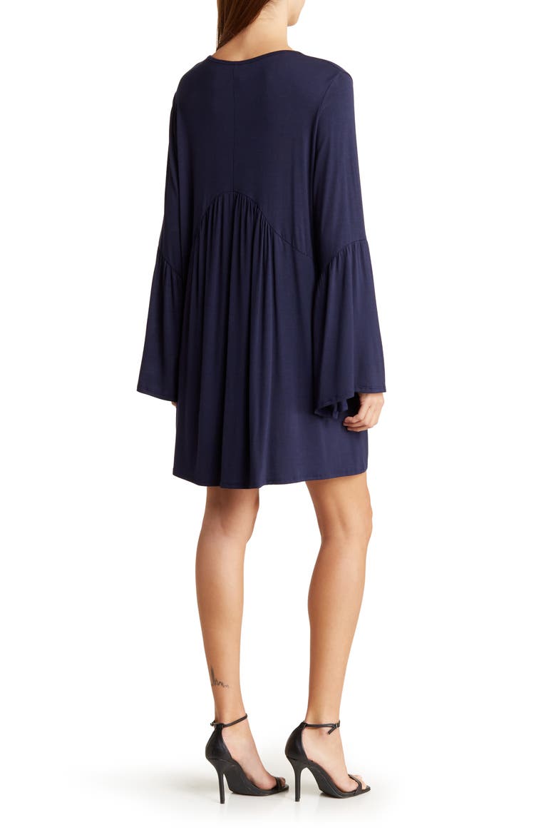 Long Sleeve Swing Dress, Alternate, color, NAVY