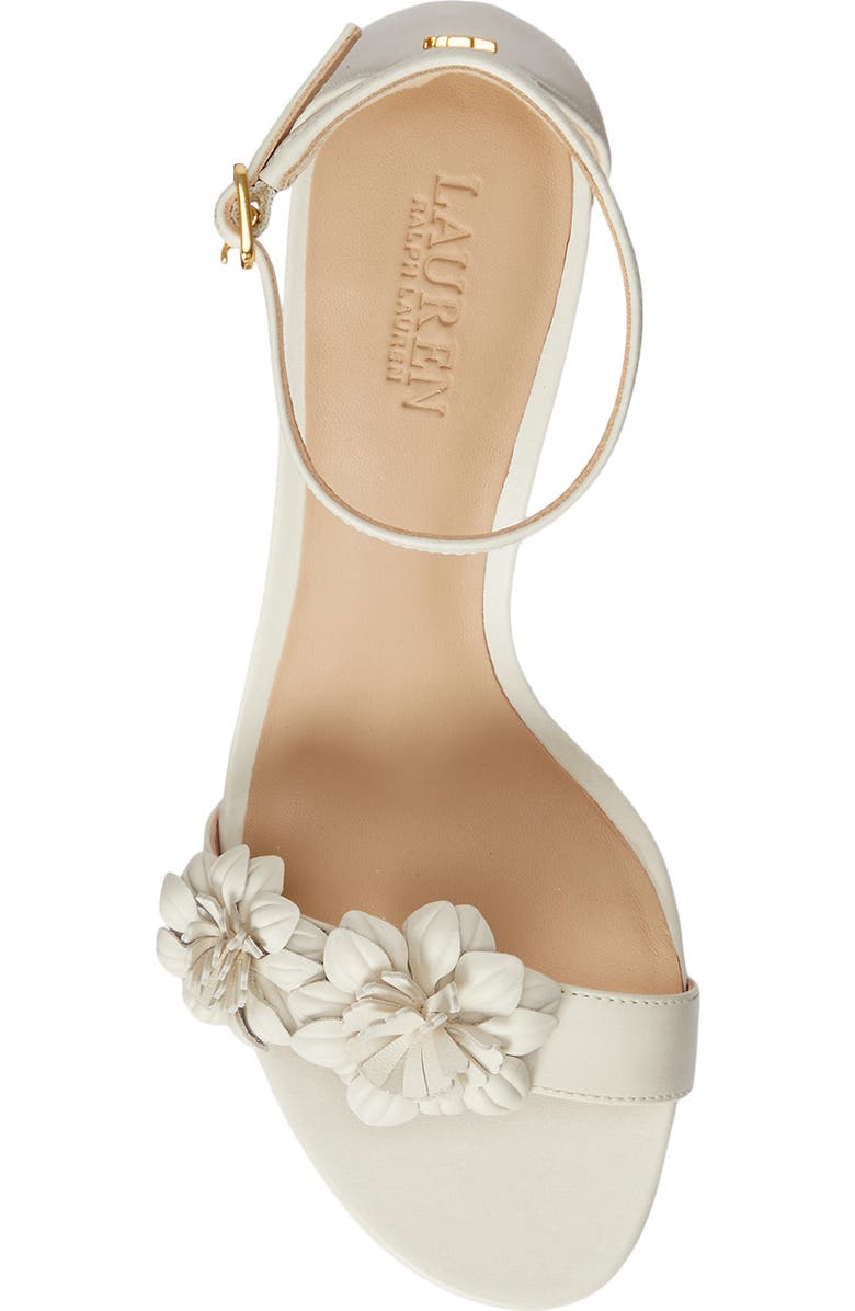 Ralph Lauren Allie Ankle Strap Sandal, Alternate, color, Soft White