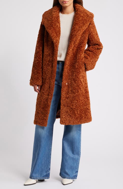 SAM EDELMAN SAM EDELMAN SHAWL COLLAR FAUX SHEARLING COAT