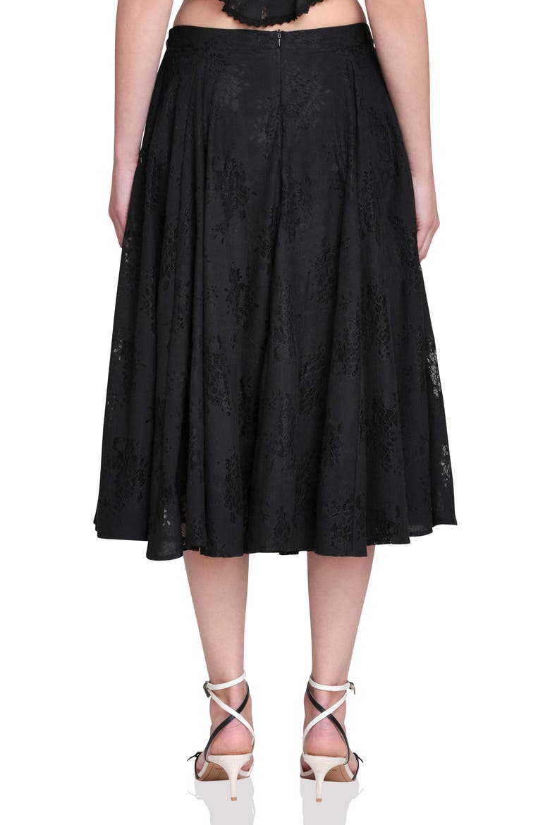 Lace Inset Skirt, Alternate, color, BLACK