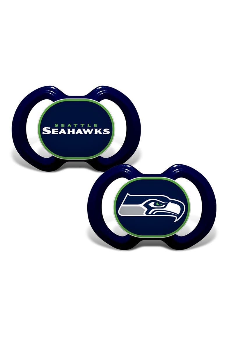 Seattle Seahawks Pacifier 2-Pack, Main, color, Multicolor