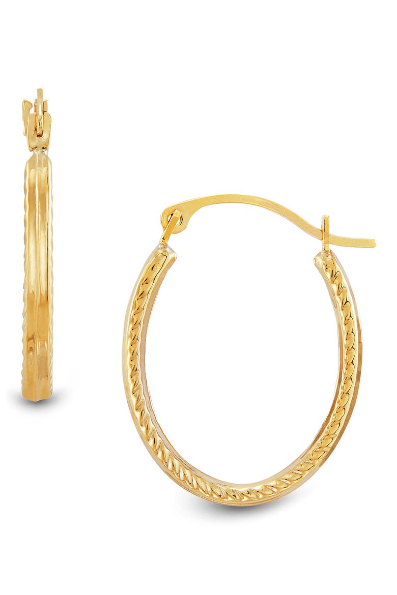Kite Shape Hoop Earrings, Main, color, YELLOW GOLD