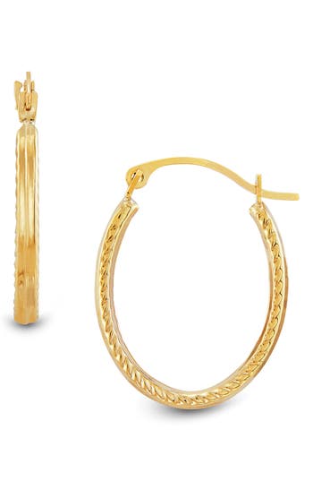 Frankie & Zoe Kite Shape Hoop Earrings In Gold