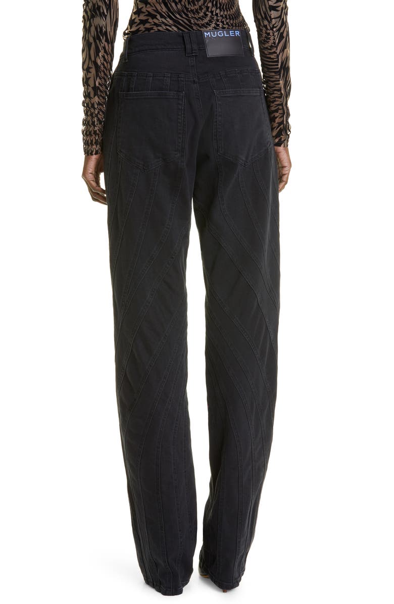MUGLER Women's Spiral Baggy Jeans, Alternate, color, 